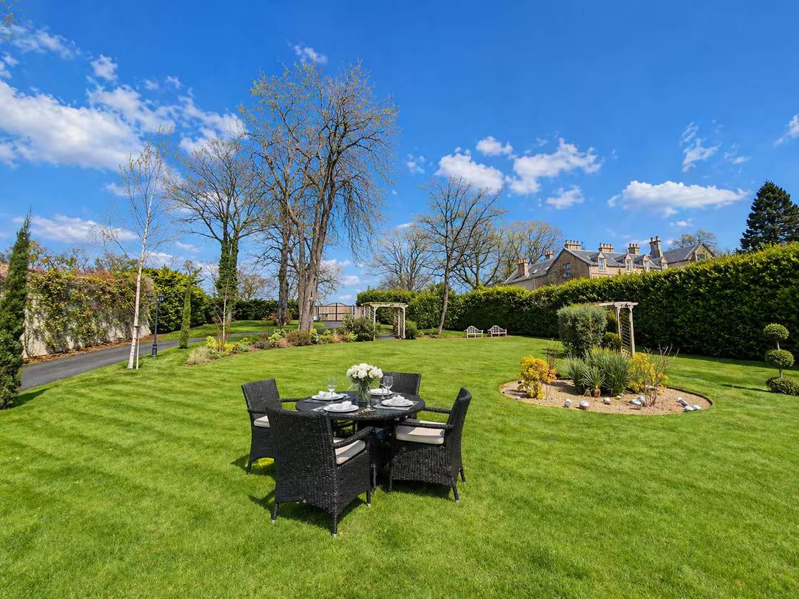Front garden at Kellerstain Stables near Edinburgh