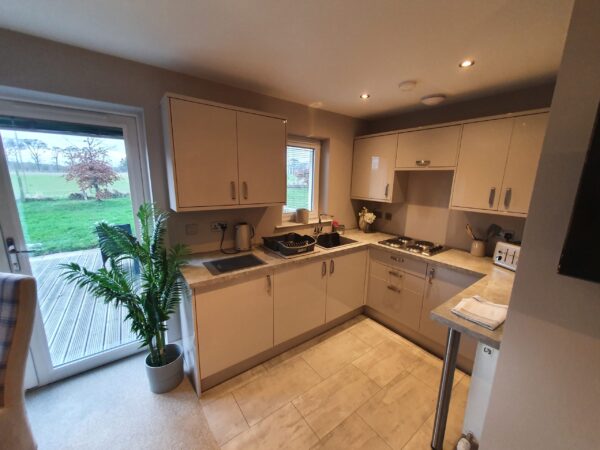 Self-catering kitchen at Kellerstain Stables